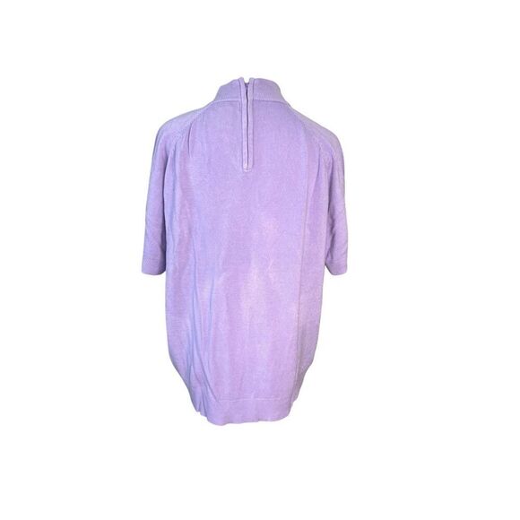 Draper's and Damon's Soft Spun Acrylic Mock Neck SS Lilac Sweater sz XL Everyday - Picture 3 of 9